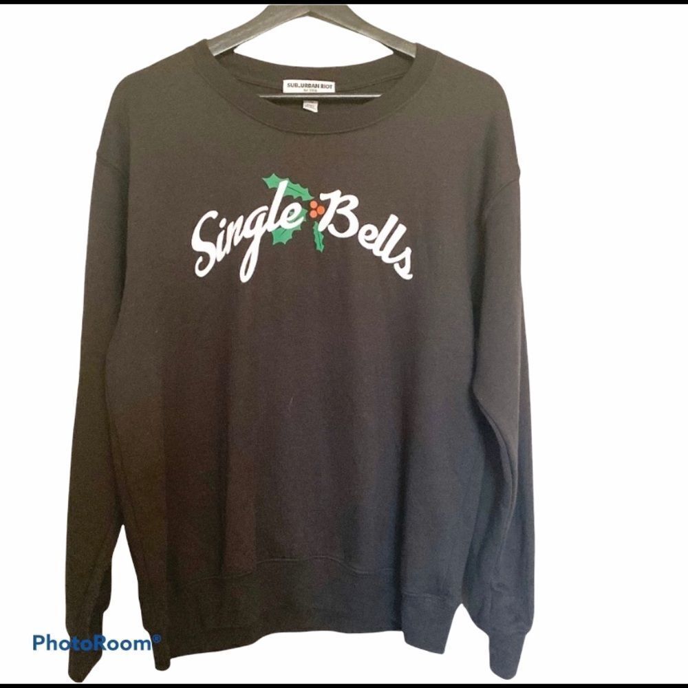 NWT Sub_Urban Riot Single Bells Graphic Sweatshirt size Small Christmas Holiday